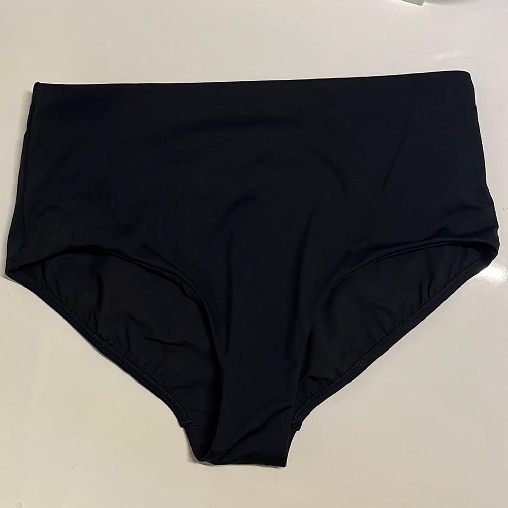 Athleta High Waist Bikini Bottom Black Size Small